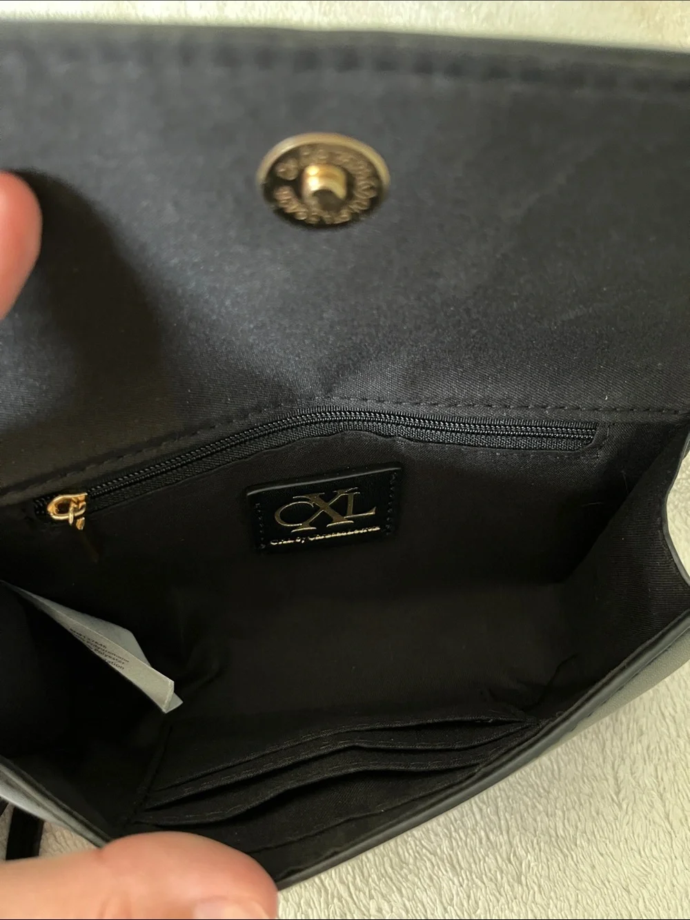 Christian Lacroix Black Wristlet Phone Case with Embossed Logo